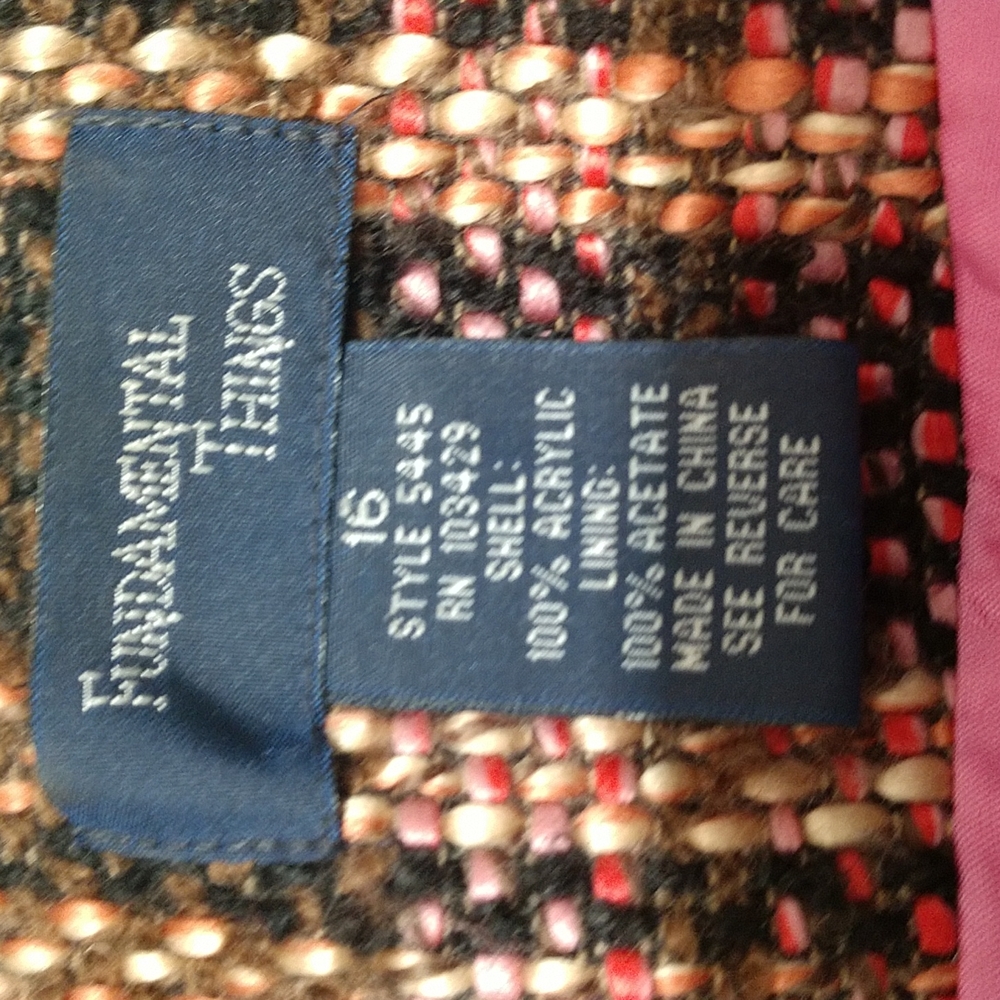 Multicolored Fundamental Things Jacket W/ Black T… - image 3